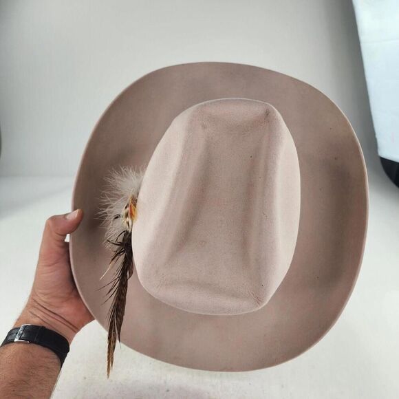 Stetson Beige Cowboy Hat with Feather Accent main image 10